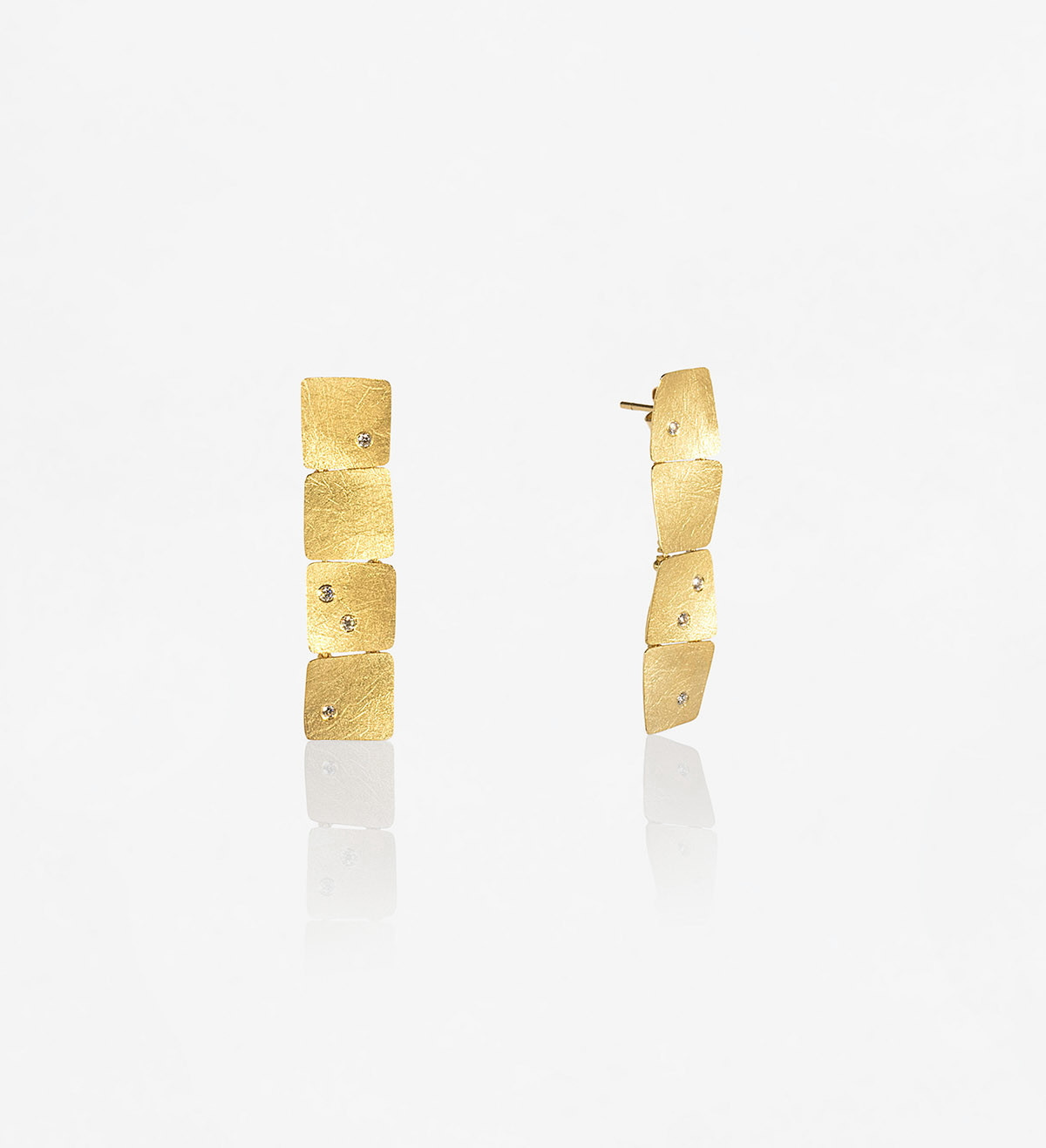 Pendientes oro Ones 45mm con diamantes 0,20ct