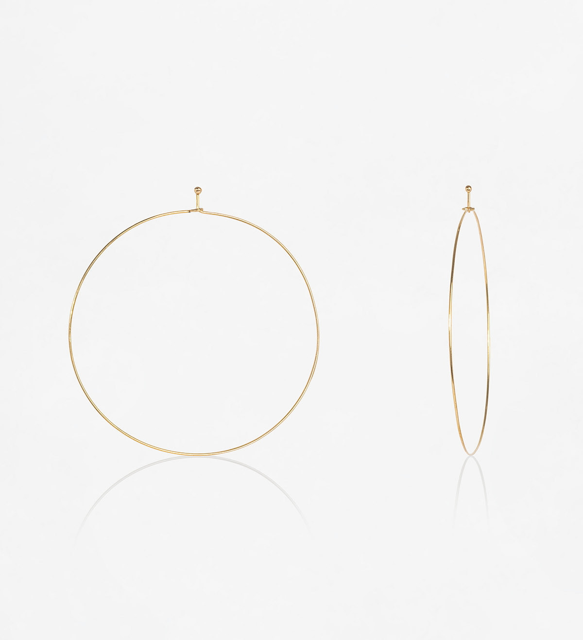 18k gold earrings 45mm