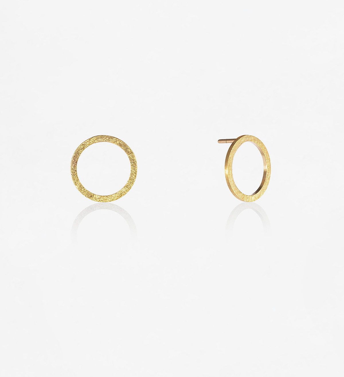 18k gold earrings Fil Pla 14mm