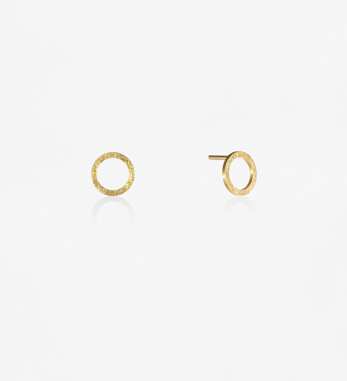 18k gold earrings Fil pla 9mm