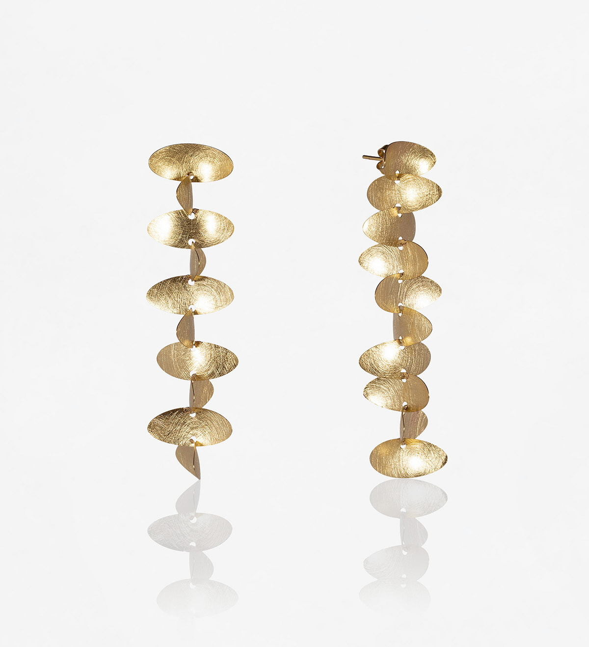 18k gold earrings Samoa 80mm