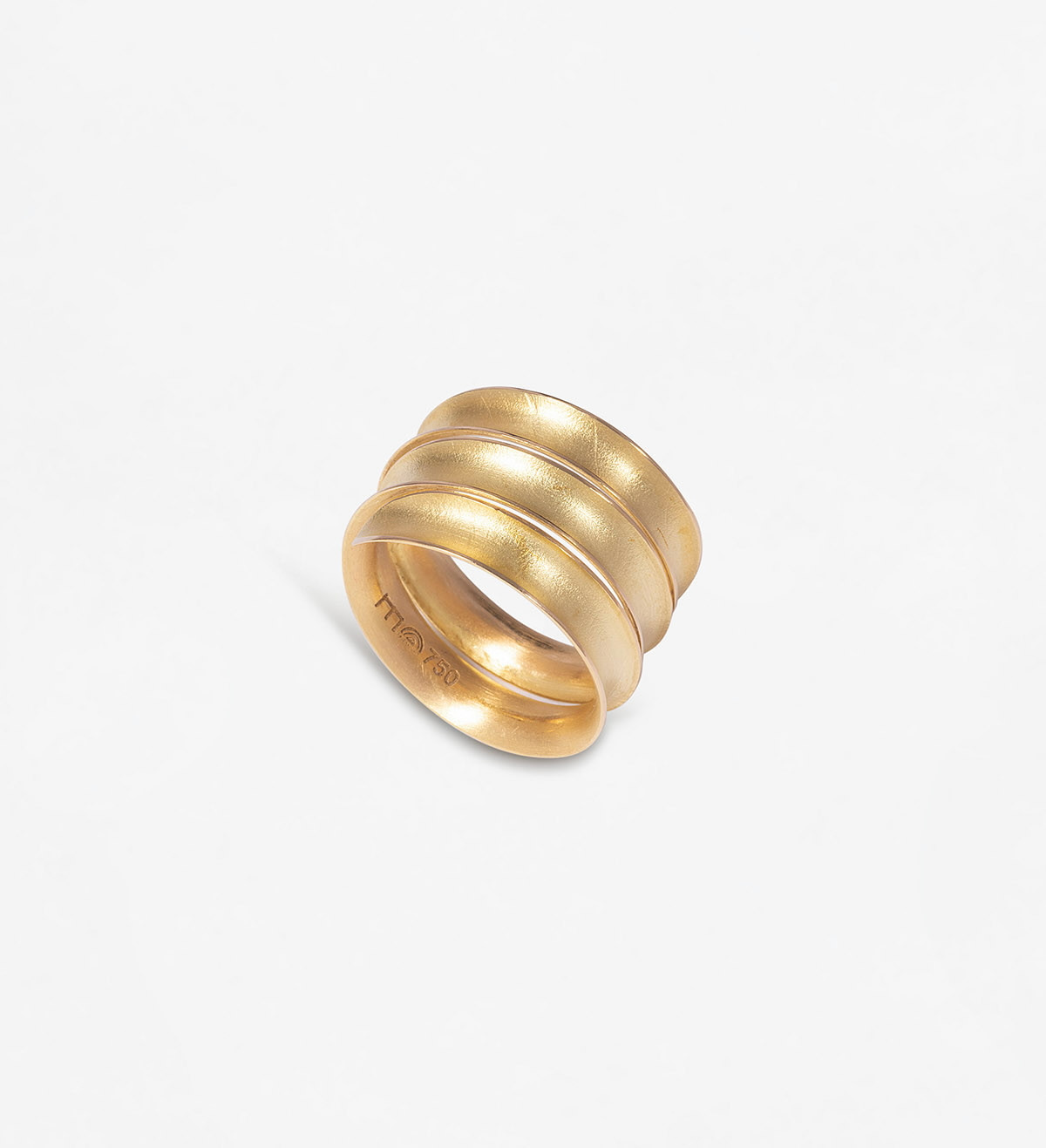 18k gold ring Volta 14mm