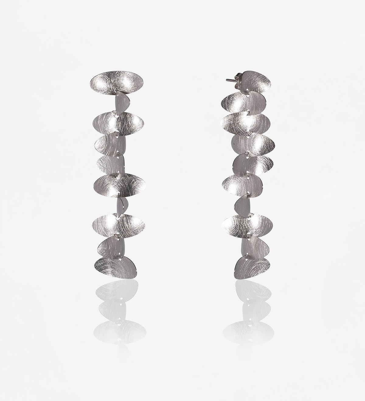 Silver earrings Samoa 80mm