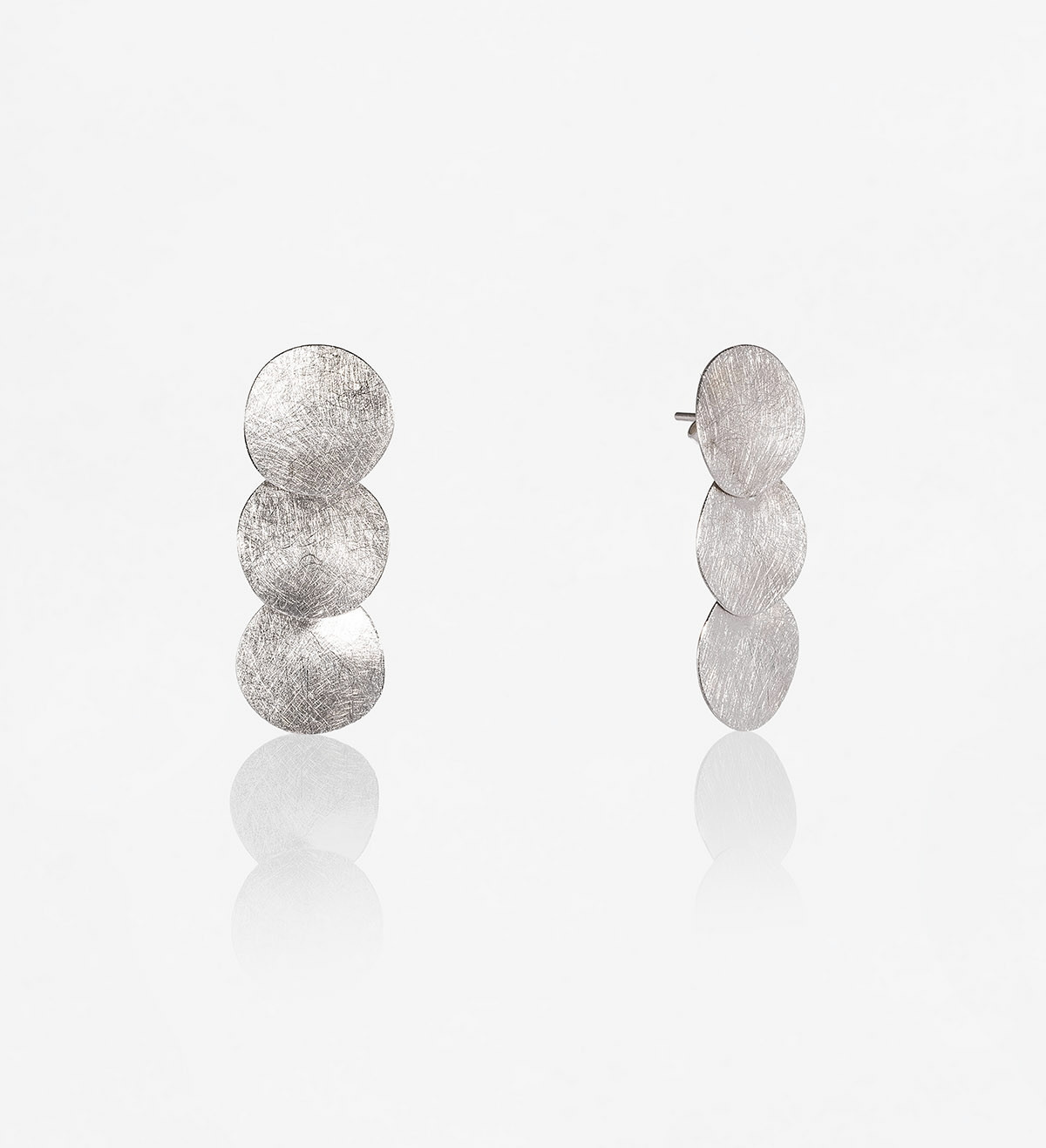 Silver earrings Xips 40mm