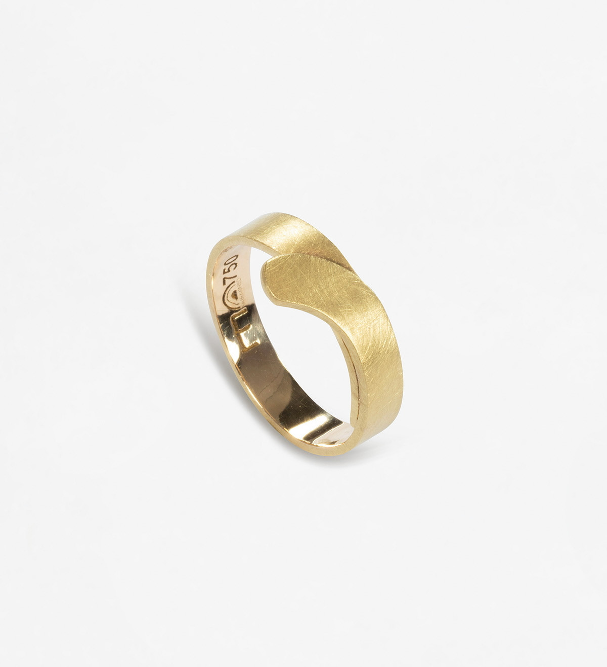 18k gold ring Posidónia 4mm