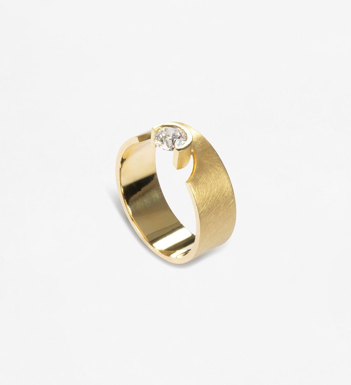 Solitario oro y diamante de 0.37ct SI1 J