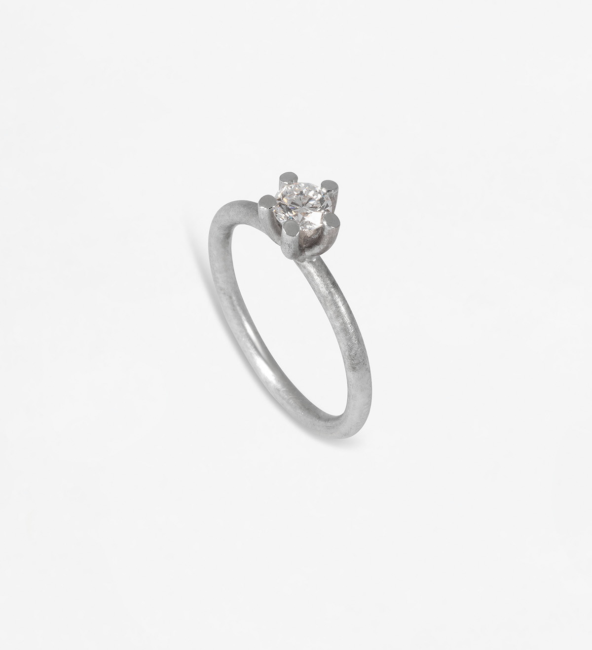 Solitari or blanc diamant 0,38ct VVS1 D