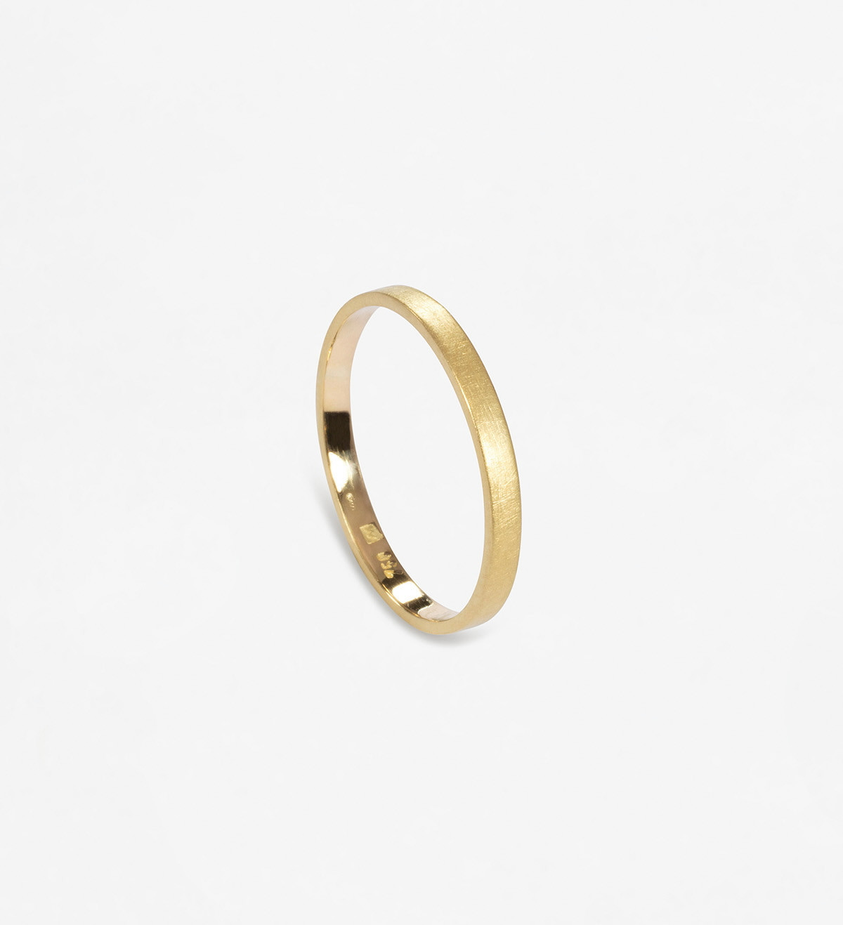 18k gold wedding band 2mm