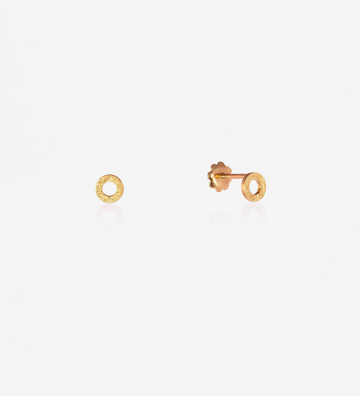 18k rose gold earrings Fil Pla 5mm