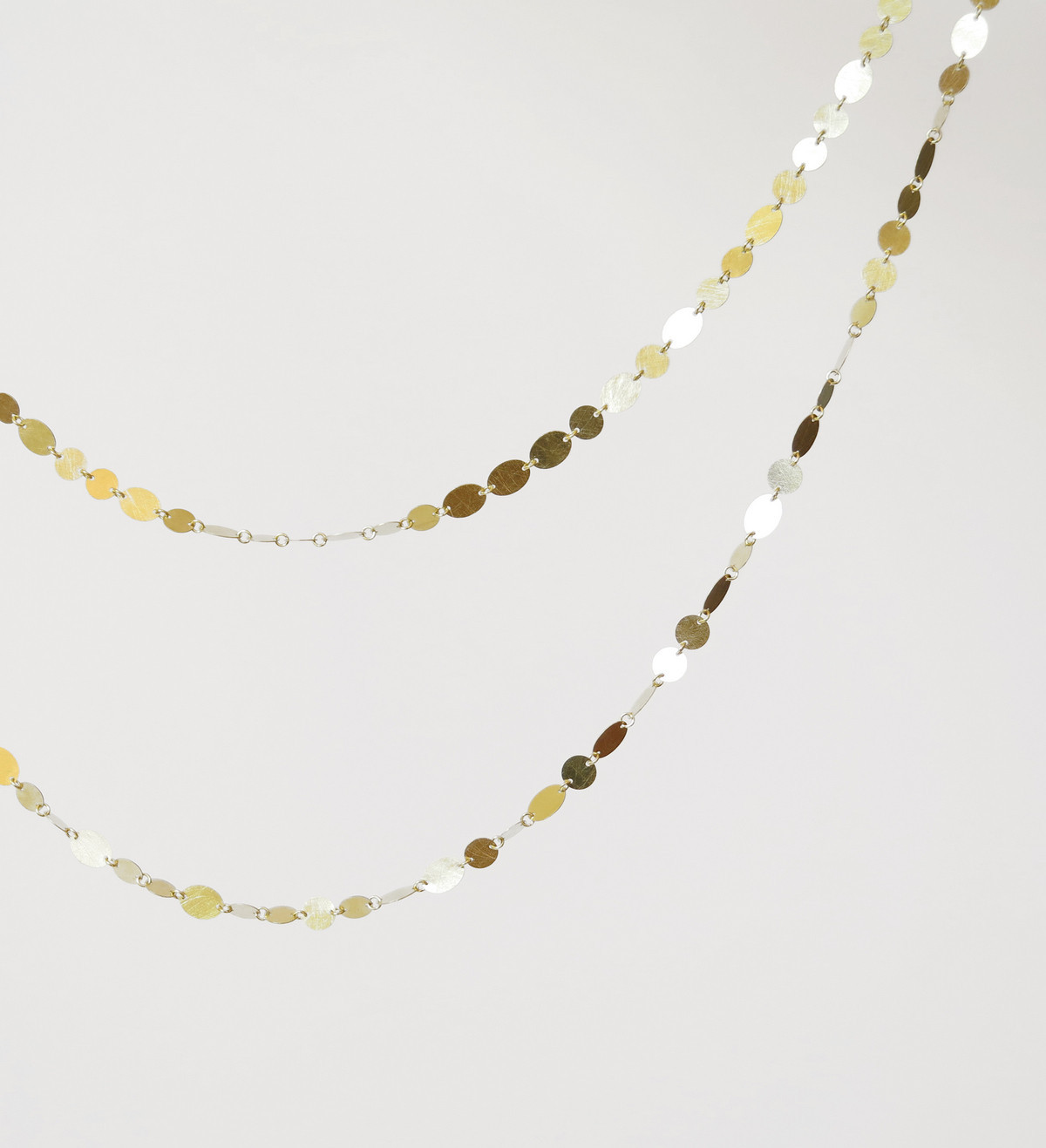 18k gold necklace Party long 90cm / double 43cm