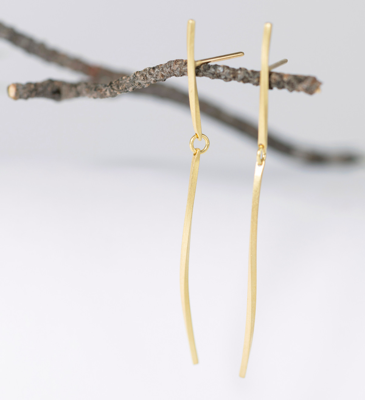 18k gold earrings Pinassa 80mm