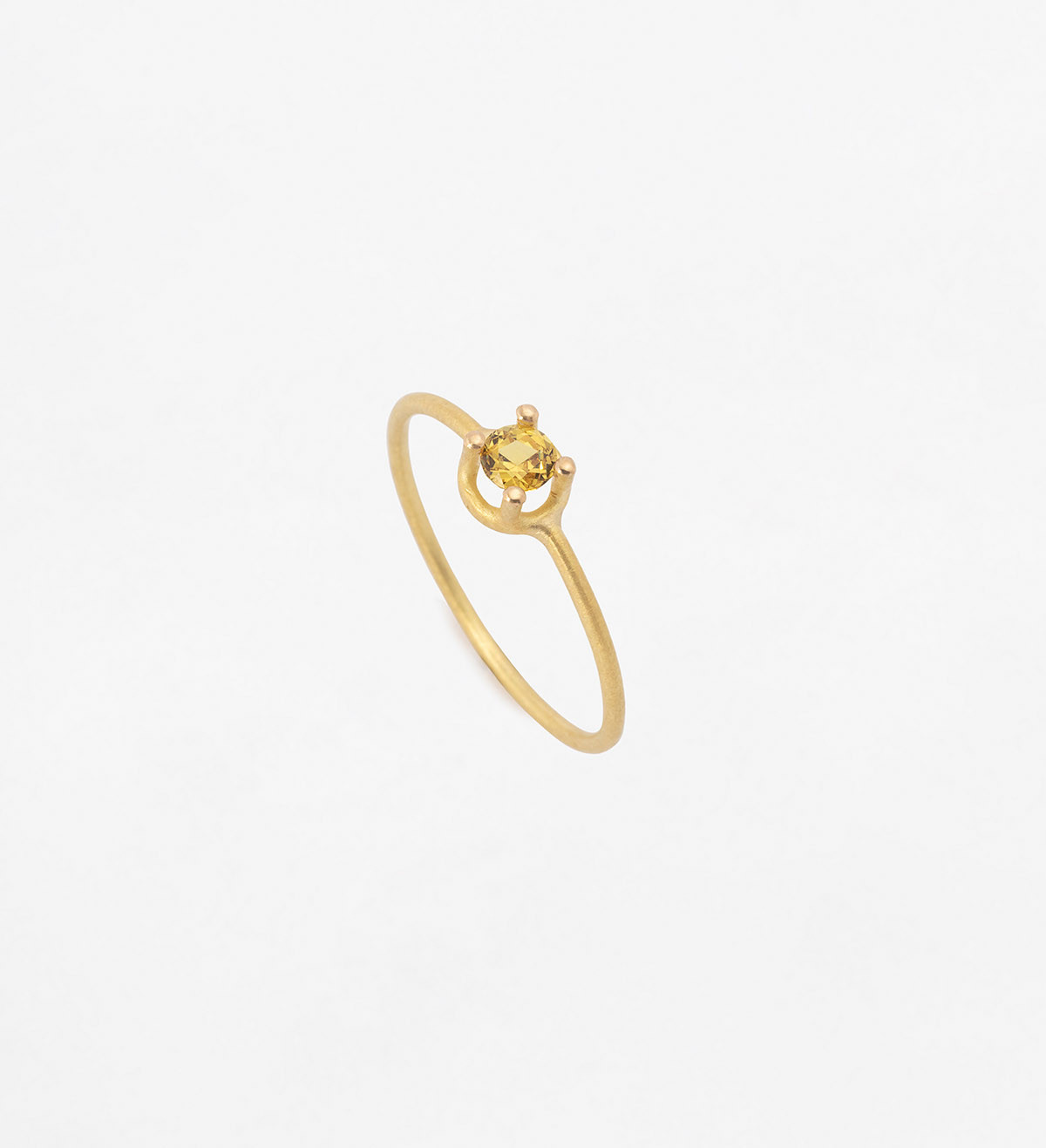 Solitario oro y zafiro amarillo Wennick-Lefèvre 0,21ct