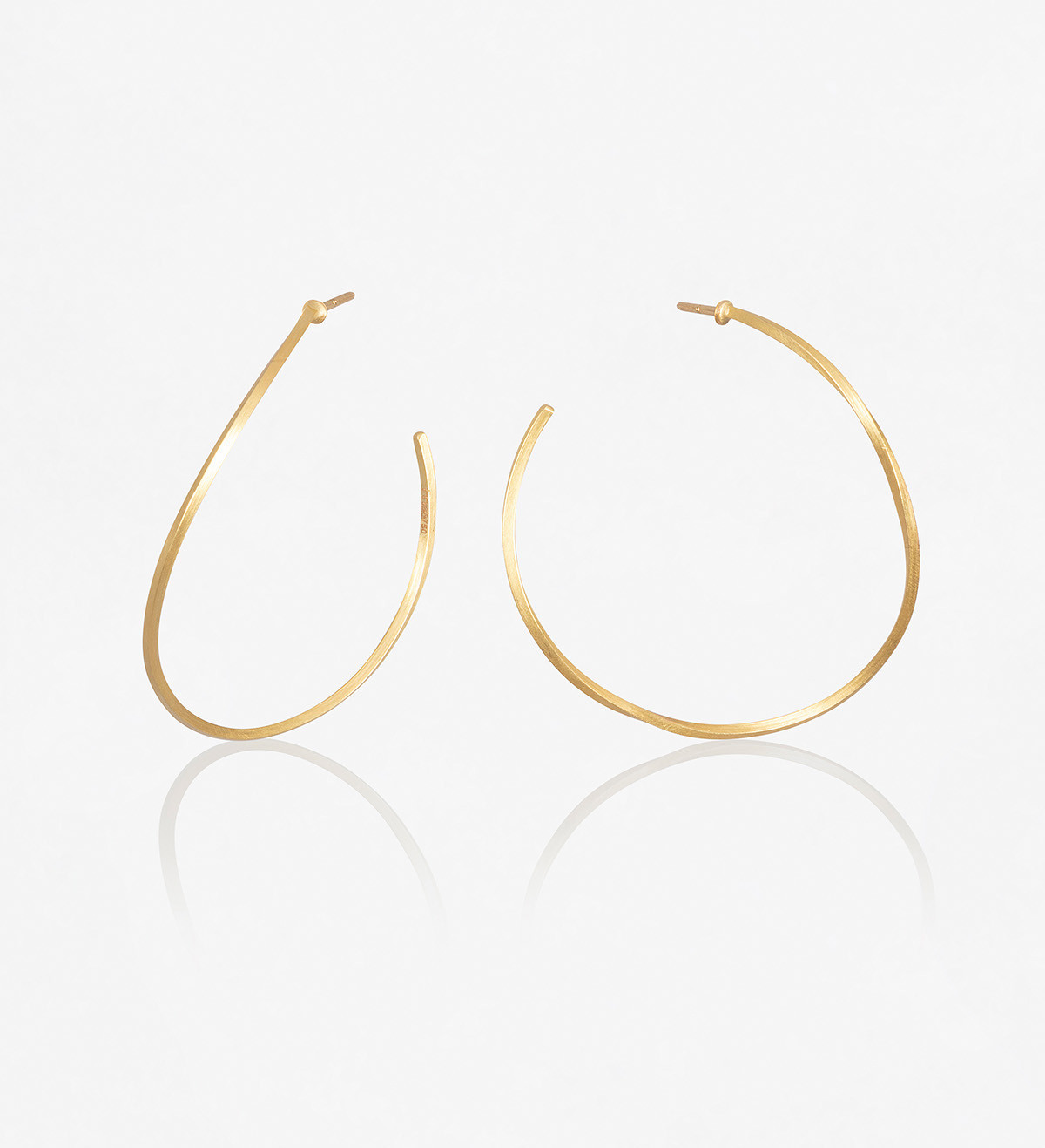 18k gold hoops Pinassa 35mm