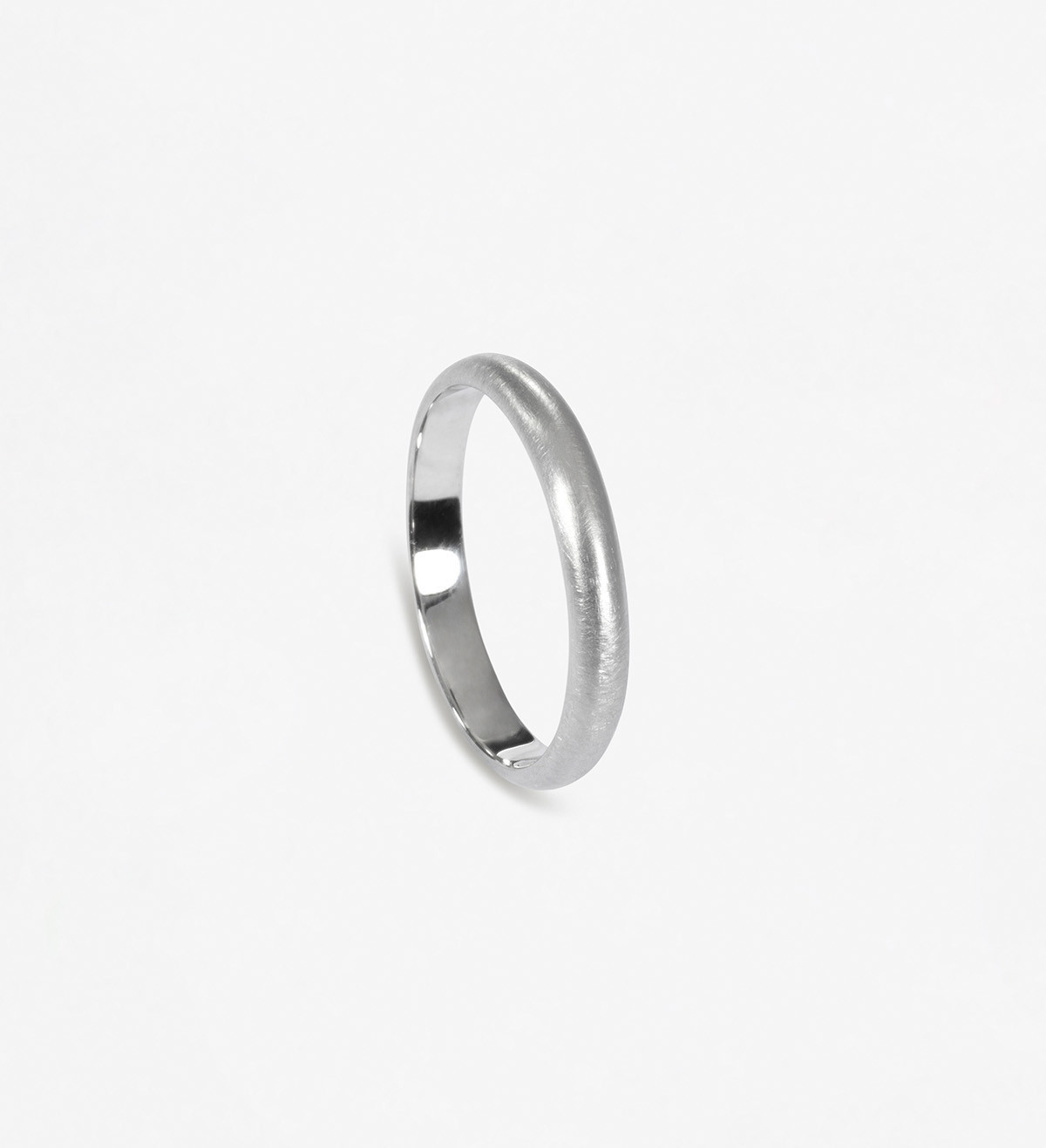 18k white gold wedding band 3mm