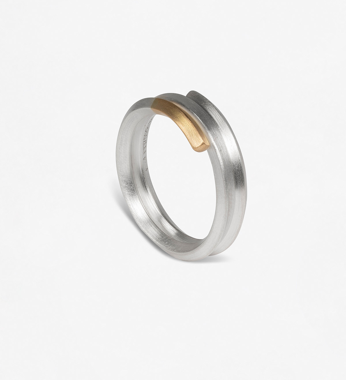 Anillo oro y plata Pinassa para hombre