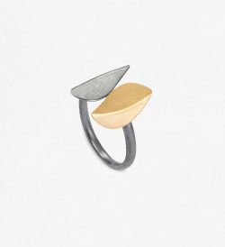 18k gold and silver ring Creta