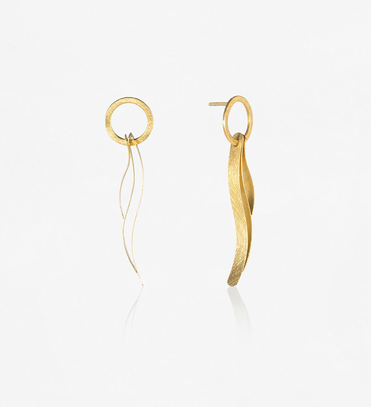 18k gold earrings Posidònia 45mm