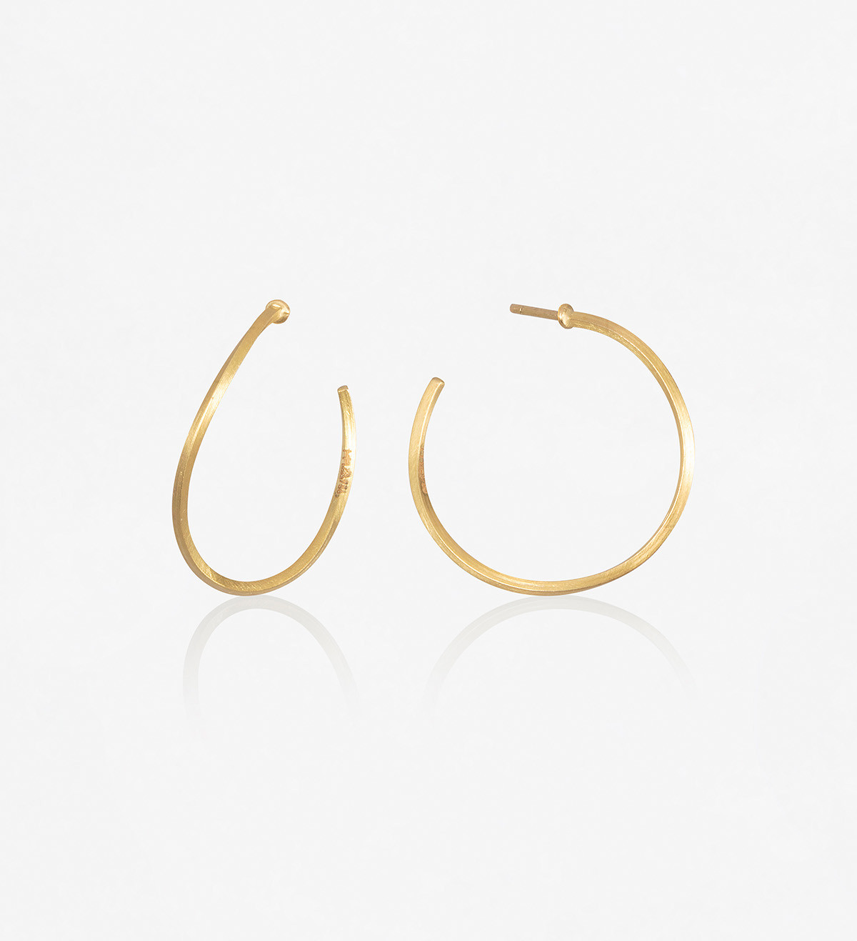 18k gold hoops Pinassa 25mm