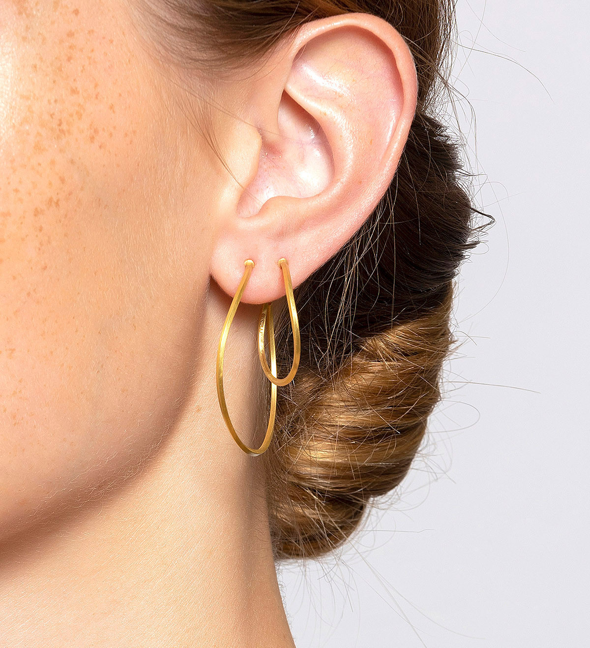 18k gold hoops Pinassa 25mm