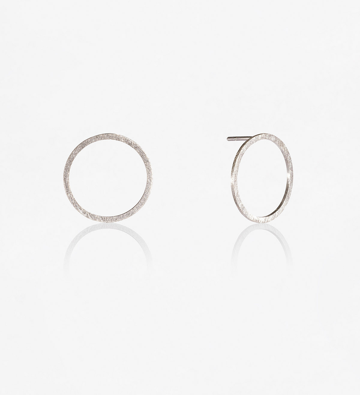 Silver earrings Fil Pla 18mm