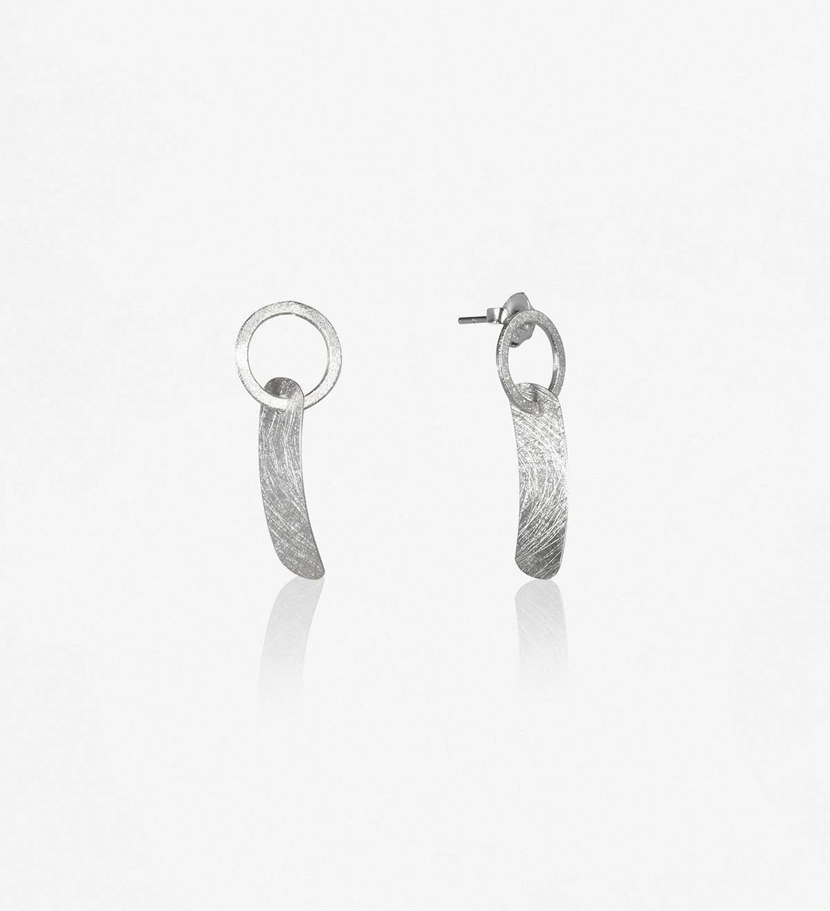 Silver earrings Posidònia 30mm