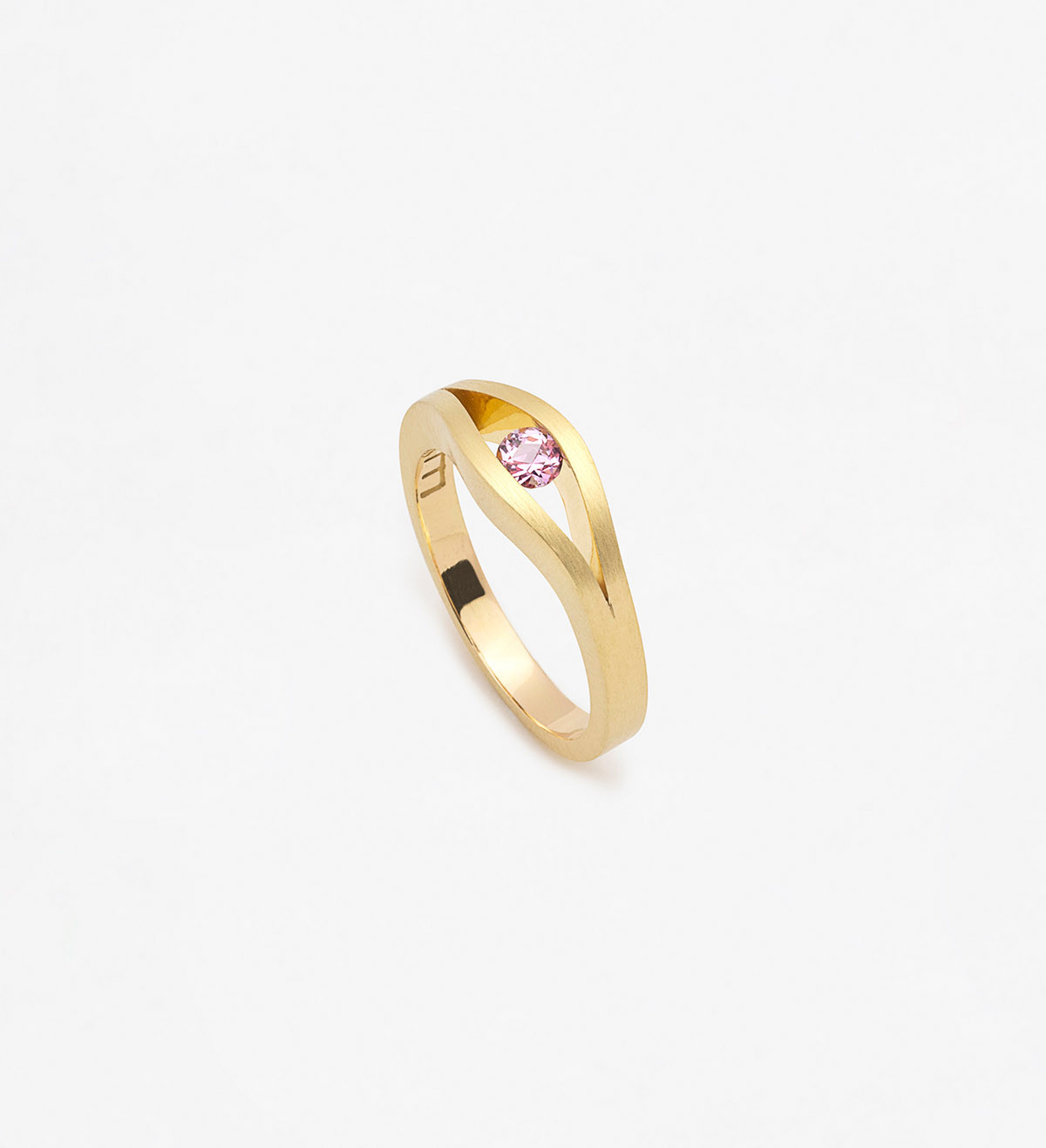 Anillo oro 18q zafiro rosa Wennick-Lefevre 0,21ct