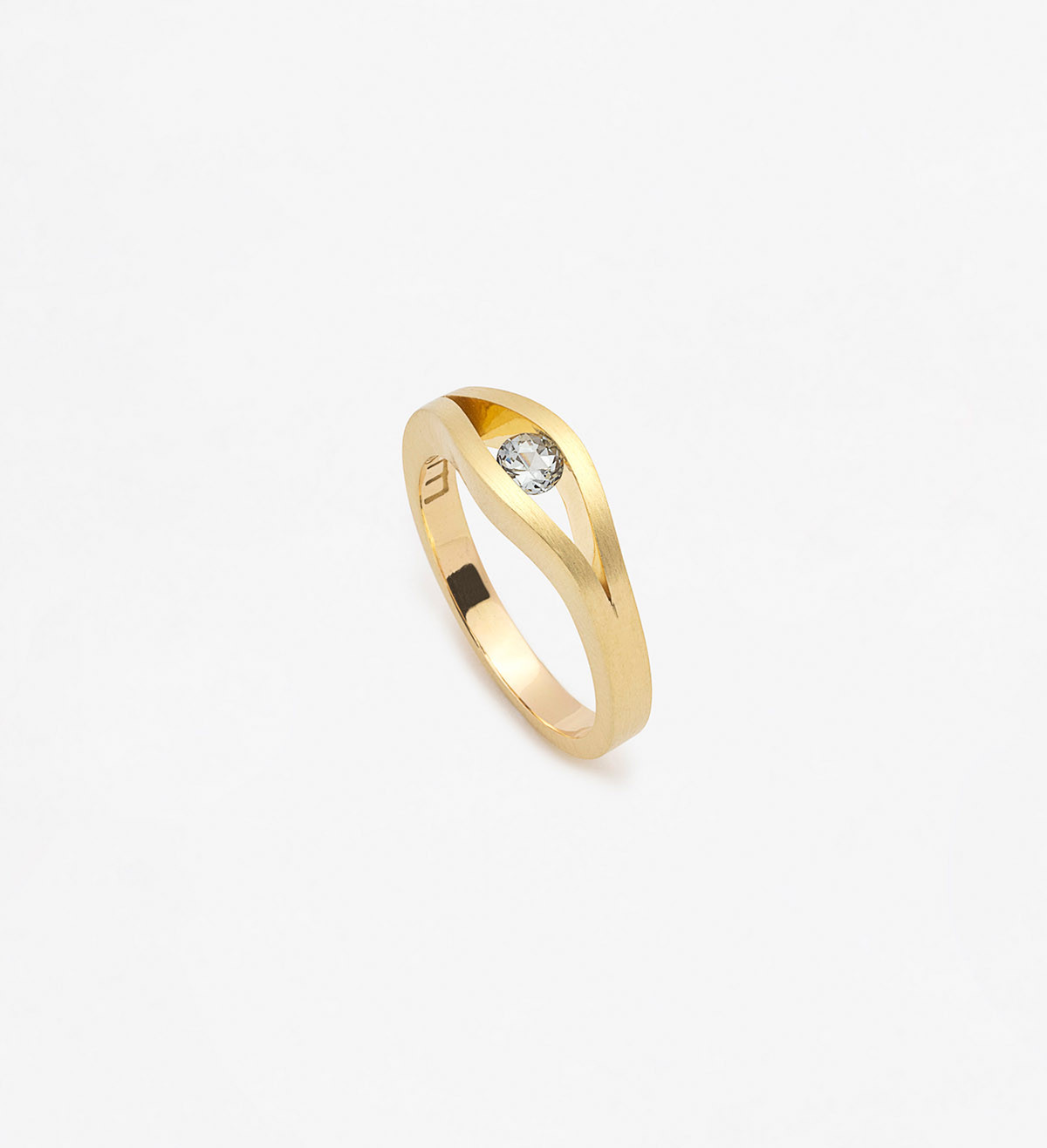 Anillo oro 18q con zafiro azul Wennick-Lefevre 0,21ct