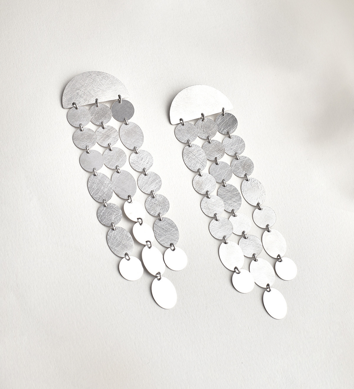 Silver Party earrings 103mm