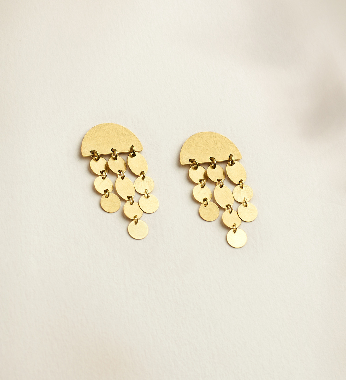 Pendientes oro Party 3 tiras 30mm