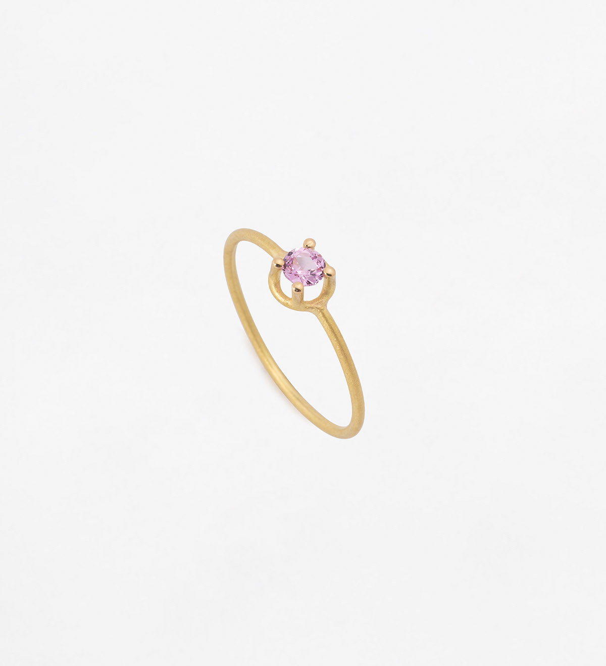 Solitari or amb safir rosa Wennick-Lefèvre 0,21ct