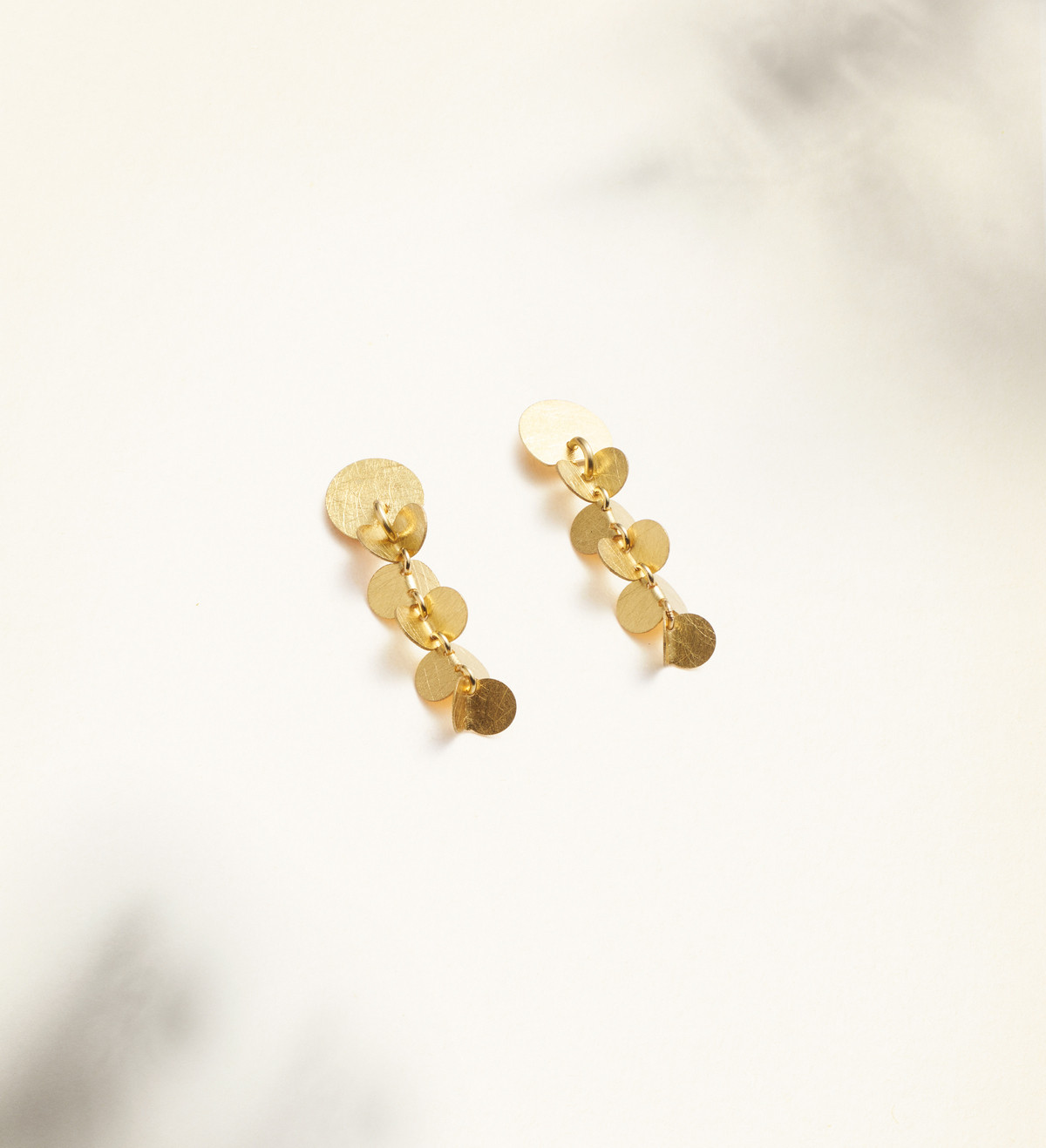 18k gold earrings Papallones 30mm