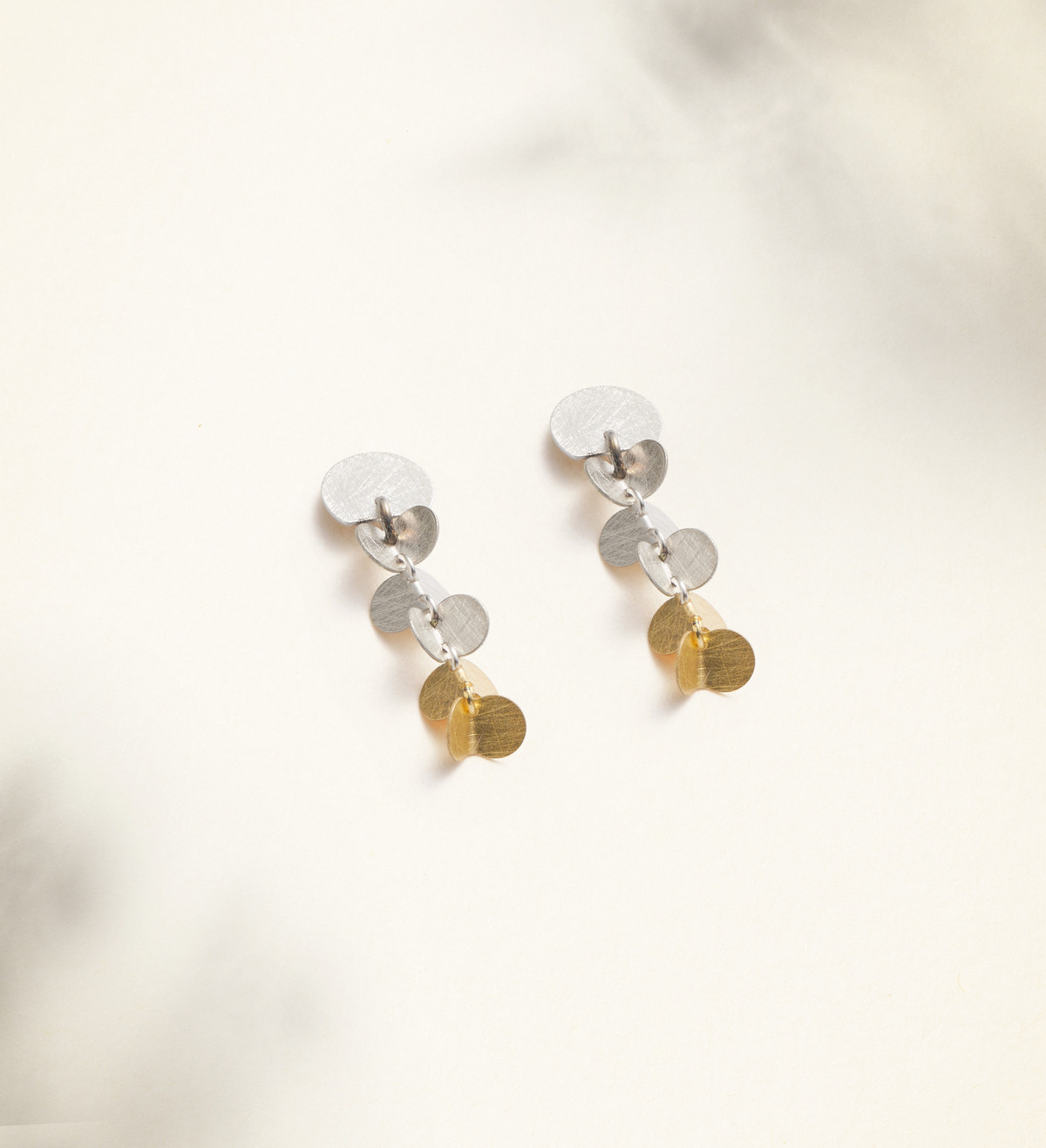 Pendientes oro y plata Papallones 30mm