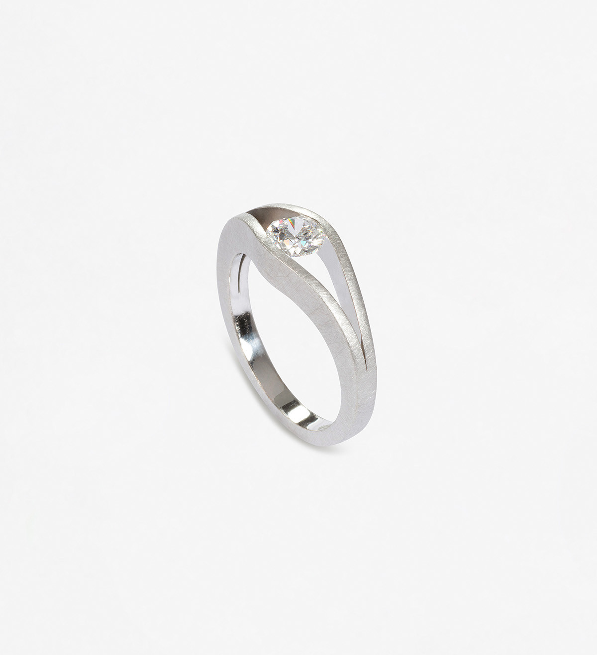 Solitario oro blanco con diamante 0,30ct VS1 F